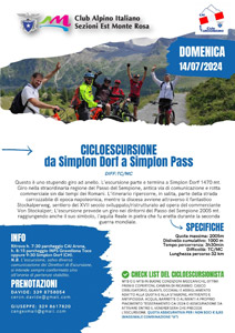 Cicloescursione Sezioni CAI Est Monte Rosa, da Simplon Dorf a Simplon Pass - locandina
