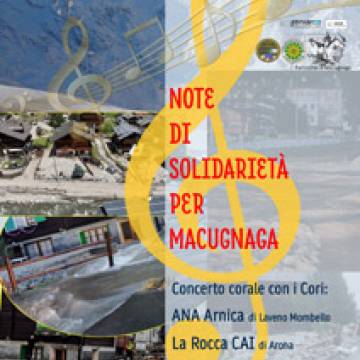 Note di solidarietà per Macugnaga, Concerto corale con i Cori ANA Arnica di Laveno Mombello e La Rocca CAI di Arona - 5 luglio 2024