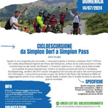 Cicloescursione Sezioni CAI Est Monte Rosa, da Simplon Dorf a Simplon Pass - 14 luglio 2024