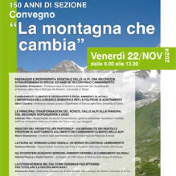 CAI Verbano Intra: Convegno “La montagna che cambia” - 22 novembre 2024