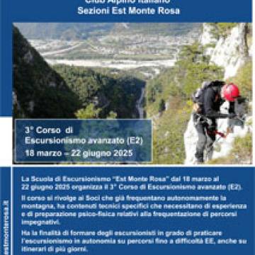 Scuola Intersezionale di Escursionismo Est Monte Rosa: 3° Corso di Escursionismo avanzato (E2) - 18 marzo - 22 giugno 2025